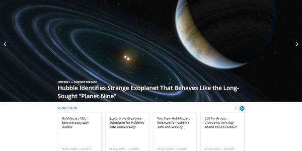 ESA/Hubble Website above the clouds
