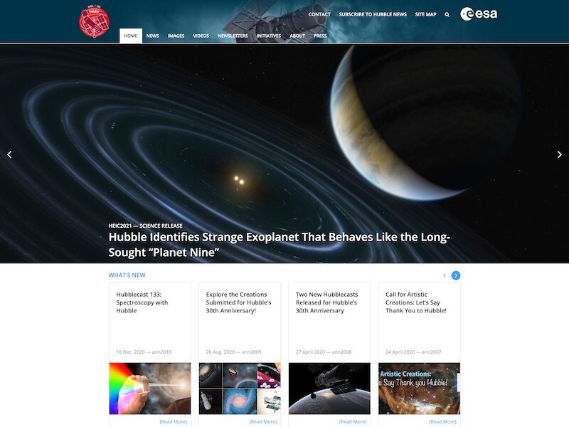 ESA/Hubble Website above the clouds