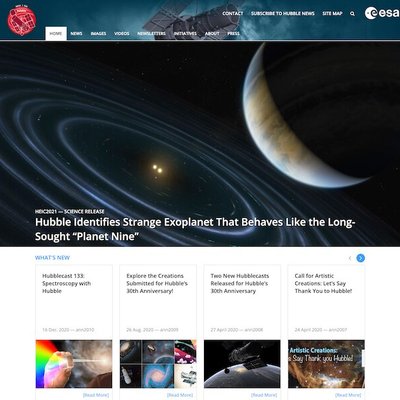 ESA/Hubble Website above the clouds