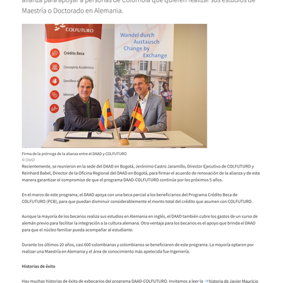 DAAD & Colfuturo – Partnership Renewal 2022