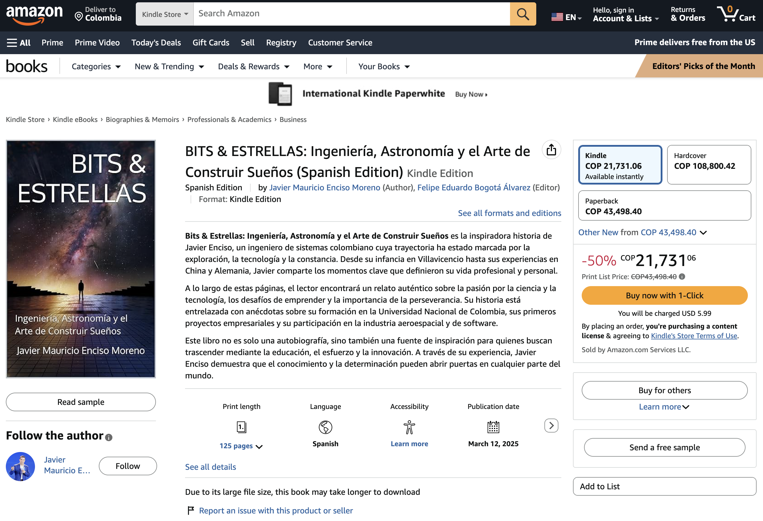 BITS DE ESTRELLAS – Book on Amazon by Javier Enciso