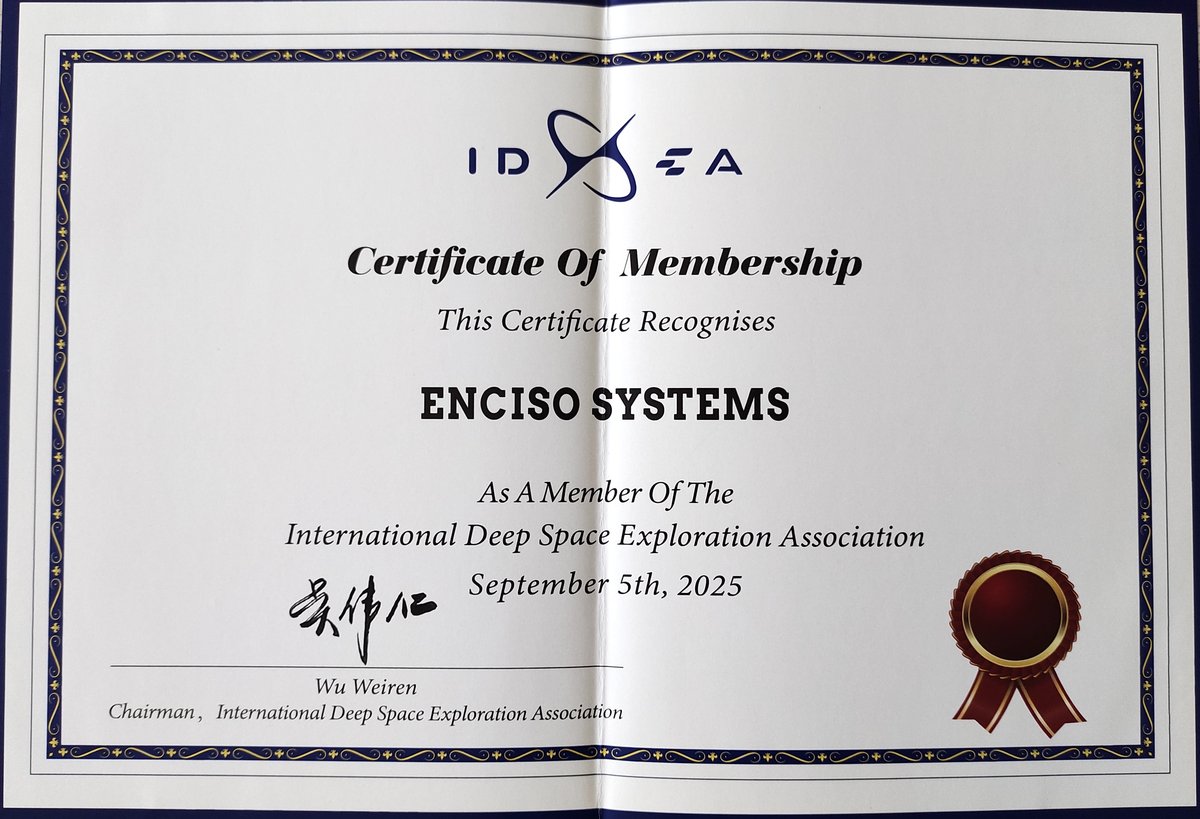 Enciso Systems IDSEA Certificate of Membership