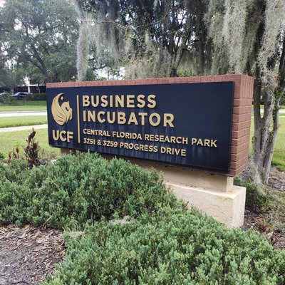UCF Business Incubator Sign at Central Florida Research Park