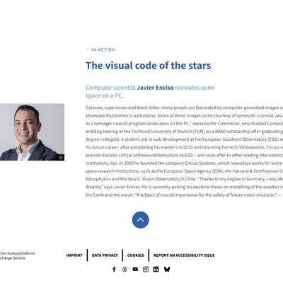 DAAD Article on Computer Scientist Javier Enciso