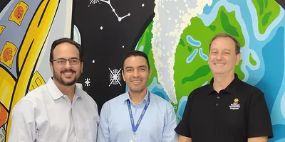 Rafael Caamaño, Javier Enciso and Brian Bedrick at UCF Business Incubation Program’s Soft Landing Program kickoff meeting.