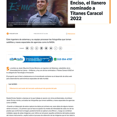 Vive el Meta – Javier Enciso Nominated for Titanes Caracol