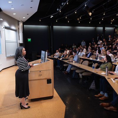 Speaker Presents at Small Business Summit to Engaged Audience